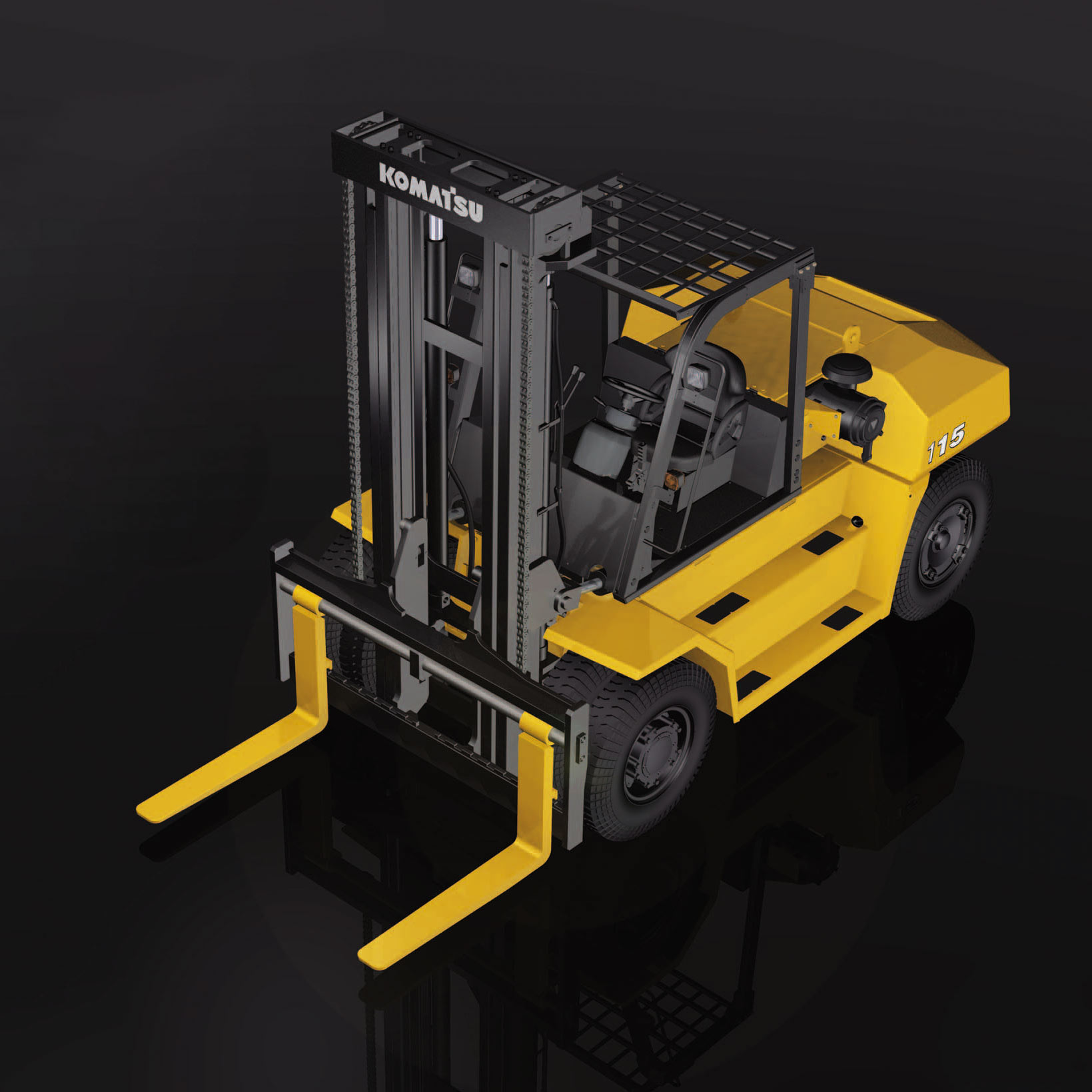 KOMATSU DIESEL FORKLIFT EX50 SERIES (10.016.0t) Eastman Lift Trucks